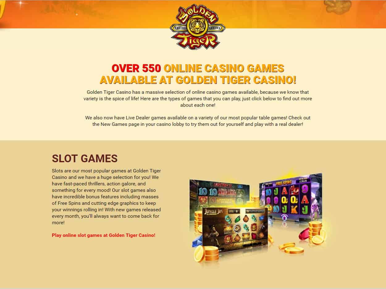 Golden Tiger Casino Bonus Terms